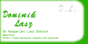 dominik lasz business card